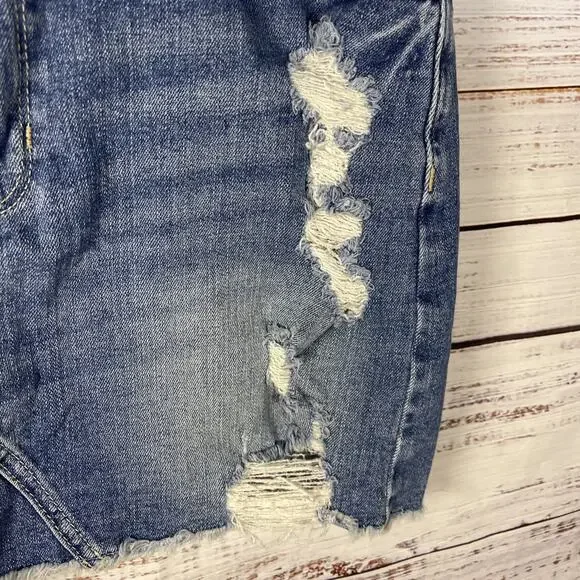 Hollister distressed, high-rise, vintage stretch, mini skirts size 9/29 Y2K - Picture 5 of 15